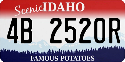 ID license plate 4B2520R
