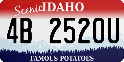 ID license plate 4B2520U