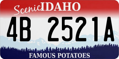 ID license plate 4B2521A