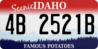 ID license plate 4B2521B