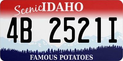 ID license plate 4B2521I