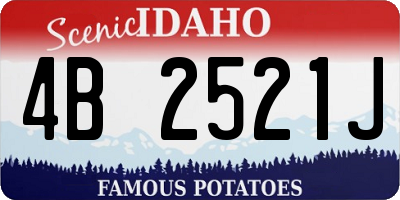 ID license plate 4B2521J
