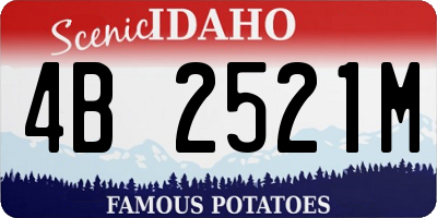 ID license plate 4B2521M