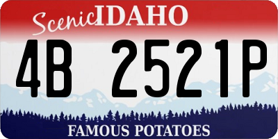 ID license plate 4B2521P