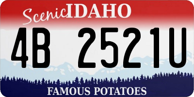 ID license plate 4B2521U