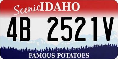 ID license plate 4B2521V