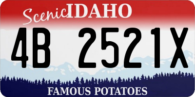 ID license plate 4B2521X