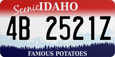 ID license plate 4B2521Z