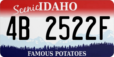 ID license plate 4B2522F