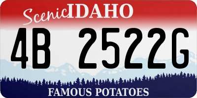 ID license plate 4B2522G