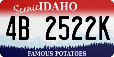 ID license plate 4B2522K