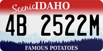 ID license plate 4B2522M