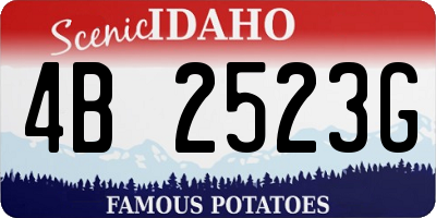 ID license plate 4B2523G