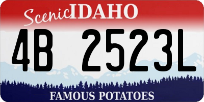 ID license plate 4B2523L
