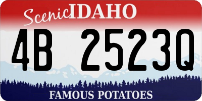 ID license plate 4B2523Q