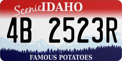 ID license plate 4B2523R