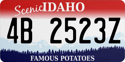 ID license plate 4B2523Z