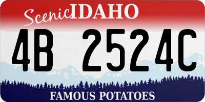 ID license plate 4B2524C