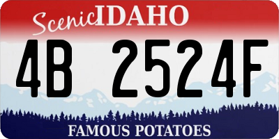 ID license plate 4B2524F