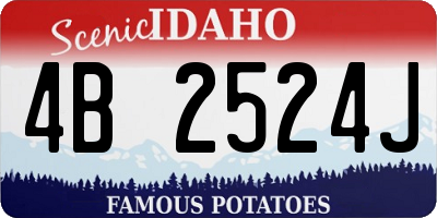 ID license plate 4B2524J
