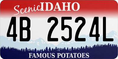ID license plate 4B2524L