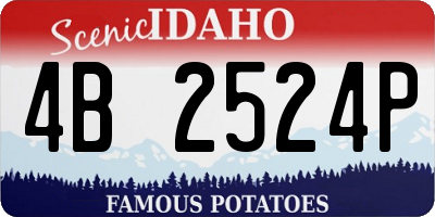 ID license plate 4B2524P