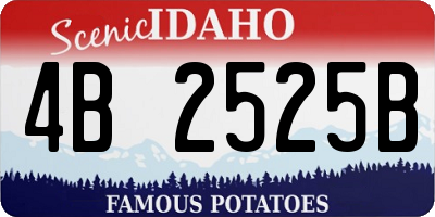 ID license plate 4B2525B