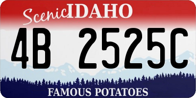 ID license plate 4B2525C