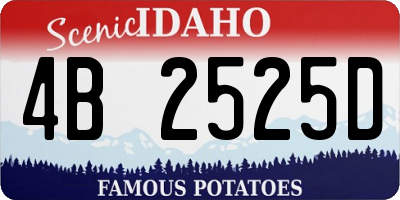 ID license plate 4B2525D