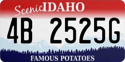 ID license plate 4B2525G