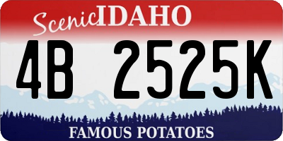 ID license plate 4B2525K