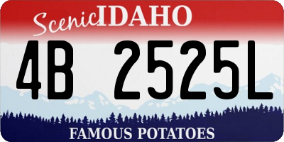 ID license plate 4B2525L