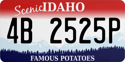 ID license plate 4B2525P
