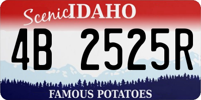 ID license plate 4B2525R