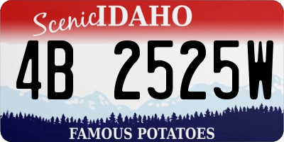 ID license plate 4B2525W