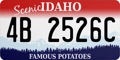 ID license plate 4B2526C