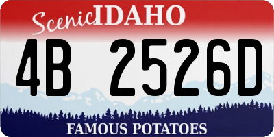 ID license plate 4B2526D