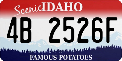 ID license plate 4B2526F