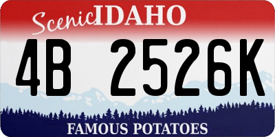 ID license plate 4B2526K
