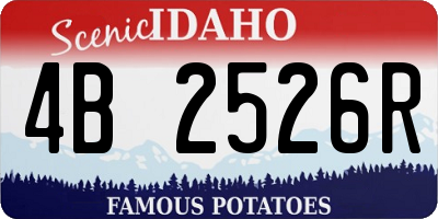 ID license plate 4B2526R