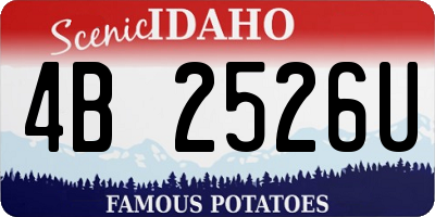 ID license plate 4B2526U