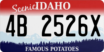 ID license plate 4B2526X