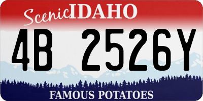 ID license plate 4B2526Y
