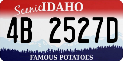 ID license plate 4B2527D