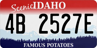 ID license plate 4B2527E