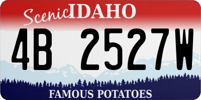 ID license plate 4B2527W