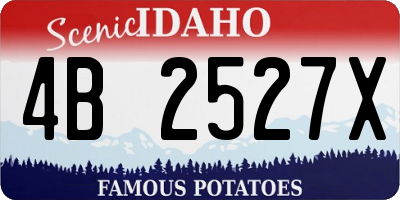 ID license plate 4B2527X