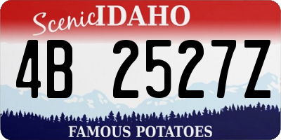 ID license plate 4B2527Z