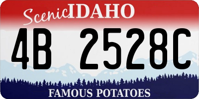 ID license plate 4B2528C