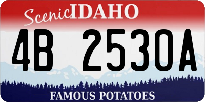 ID license plate 4B2530A